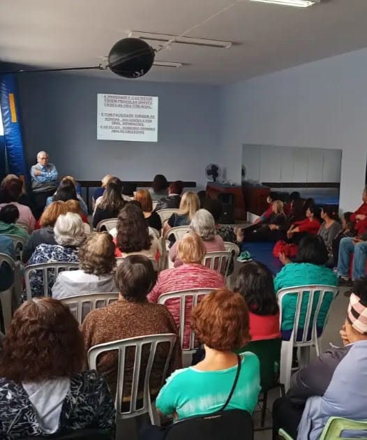 Palestra sobre saúde mental.